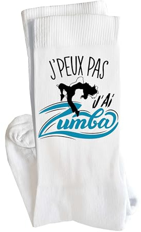 Planetee Chaussettes Zumba Taille 37-40 | Cadeau Fantaisie Original Drôle Anniversaire Noël Humour