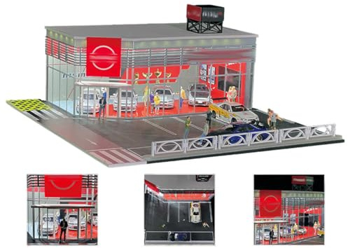 TBRICKFUNR NISMO - Diorama giapponese in scala 1/64, per showroom auto, modellino in miniatura per fotografia, decorazione da scrivania e regali (veicoli e figure non inclusi)