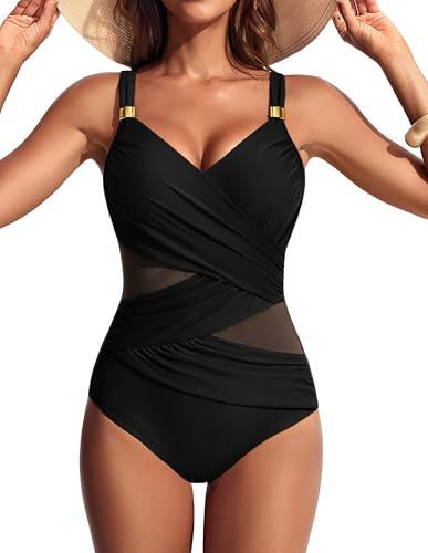 Hanna Nikole baddräkt för kvinnor, mage, push-up baddräkt, baddräkt, sexig, ren mesh, badkläder, slimmande, v-ringad, monokini