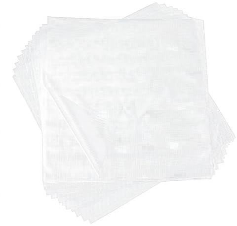 100 Sheets Wash Away Embroidery Stabilizer, Transparent Water Soluble Topping Film, 8 X 8 Wash Away Water Soluble Stabilizer for Embroidery and Topping