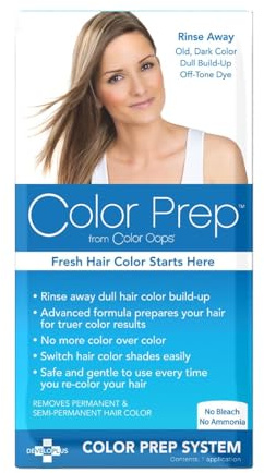 Color Oops Color Prep, 1 Application, Extend Results and Vibrancy, Hair Dye Remover Rinses Away Dull Colors, Product, and Mineral Buildup, Bleach & Ammonia Free