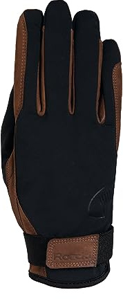 Roeckl Sports Reithandschuh Fergus, Driver Sommer Handschuh, Schwarz/Braun 7.5