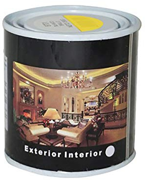 H HANSEL HOME Pintura Esmalte al Disolvente para Madera y Metal, Pintura Alquidica de Rápido Secado para Superfícies Interiores y Exteriores(Amarillo Limon, 125 ML)