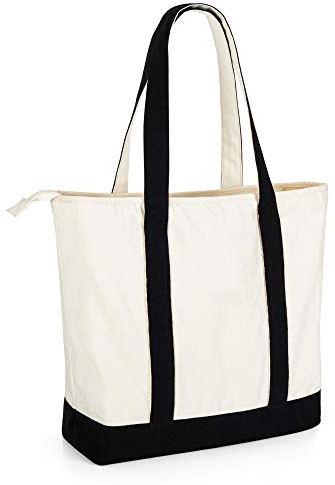 Trunab Återanvändbar matkasse, shoppingkassar med dragkedja, bärbar lätt förvaringsväska för shopping, semester, livsmedelsbutik, stormarknad, hantverk gör-det-själv-ritning, presentpåsar, beige