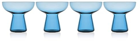 Mikasa Phoebe Margarita - Juego de copas de cóctel (4 unidades), color azul