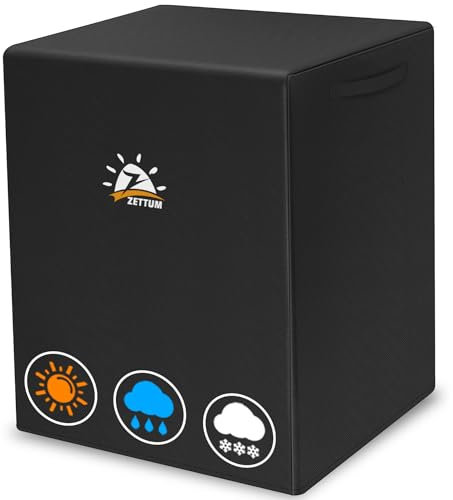 Zettum Air Conditioner Cover for Outside Units 38 Inch - 600D Air Conditioning AC Covers Waterproof, Outdoor Winter Cover for Central AC Condenser, Swamp Cooler, Pool Heater, Heat Pump, HVAC and More