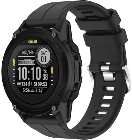 Tyogeephy remmar för Garmin Descent G1 solletel/Descent G1 solar/Descent G1 rem, justerbart mjukt silikon sportband ersättningsband för kvinnor män, 22mm
