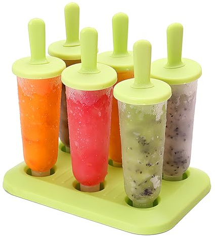 Generic Homemade Popsicles Moulds,Ice Cream Mold, Ice Pop Molds, Silicone Popsicle Molds Shapes, Ice Popsicle Maker-BPA Free, Ice Pop Molds Make Reusable Easy Release (Green, Large)