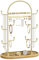 niffgaff Schmuckständer Schmuck Organizer Schmuckaufbewahrung Jewelry Organizer Ohrring Aufbewahrung Schmuckbaum Holztablett Gold 32cm Groß