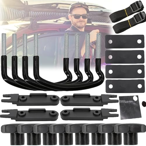 CXAFQ Top Box Installation Accessory Kit, Roof Rack Clamps, With Dimensions 18 * 9.8 * 13.3cm, Compact And Exquisite, Easy To Install, Suitable For U-Shaped Accessory Kit For Vehicles With Roof Rails