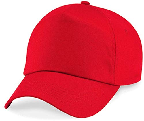 Shirtinstyle Basecap Cap 5 Panel Cap Verschluss Klettverschluss Größe Unisex, Farbe rot