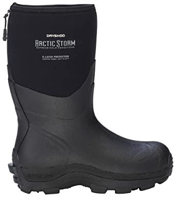 Dryshod Arctic Storm Winter Boot | Mid-Calf Height |Black/Grey | Waterproof | Extreme Cold |Men Size 16