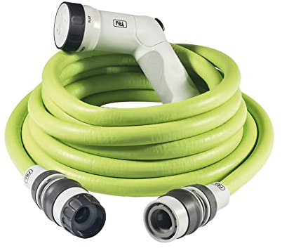 FITT IKON 15 m, Tubo Acqua da Giardino per Irrigazione, Estensibile, Compatto, Leggero e Pronto all'uso, con Pistola Multigetto, Lime