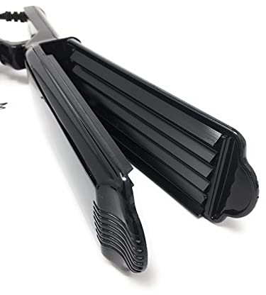 LeoFla Plancha profesional para el pelo efecto frise de 45 W de turmalina a 220 °C, variable, media