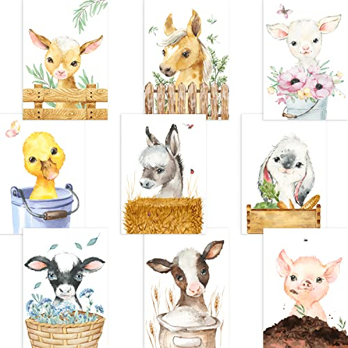 CreativeRobin FarmTier Poster fürs Kinderzimmer I Süße Babyzimmer Deko