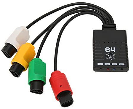 Wireless Controller Adapter Unterstützt 4 Spieler, Bluetooth Multiplayer Controller Konverter für N64 Konsole für PS3 für PS5 für