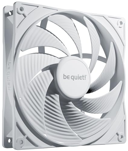 be quiet! Pure Wings 3 140mm PWM high-speed White ventilateur, moteur innovant en boucle fermée maintient une vitesse de rotation constante, vitesse de pointe élevée, faible régime minimum, noir