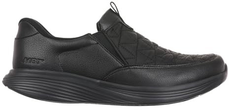 MBT SF-300 Slip On Herren-Alltagsschuhe ohne Schnürsenkel. Wanderschuhe, anatomisch und bequem. Physiologische Komfort- und Stabilitätsschuhe mit Wippensohle ohne Schnürsenkel. Farbe Schwarz