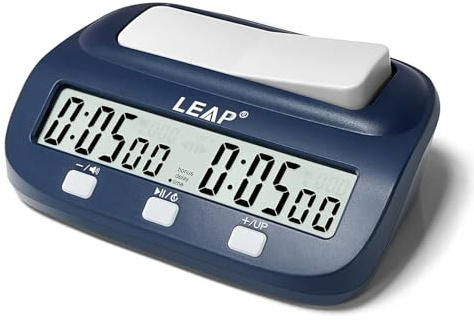 Lvifloae Leap Échecs Horloge Numérique Échecs Minuterie D'échecs Professionnel Horloge Minuterie avec Bonus de Temps et Delay Caractéristiques Meilleurs Cadeaux pour Noël