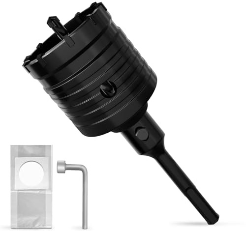 METOTY 60mm SDS Plus Bohrkrone Hohl Lochsäge-dosenbohrer，mit SDS Plus Adapter 110 mm Bohrkrone Steckdose，für Mauerwerk, Ziegel, Beton, Zement, Stein