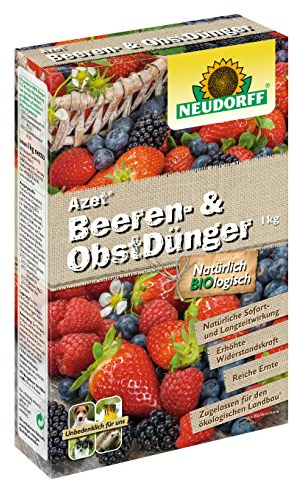 Neudorff Azet Beeren- und Obstdünger organisch Langzeitwirkung NPK Dünger für gute Fruchtbildung 1 Kg Packung