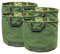 4-Stück 125L Gartenabfallsäcke für Schwere Aufgaben mit Griffen, Grüne Laubsack mit Militärischem Segeltuchgewebe (H45.7 cm, D55.8 cm)