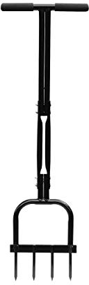 Gardzen, Aireador de Pinchos Resistente para Suelos compactados y césped, 90 x 28 cm, Negro