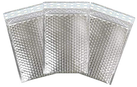 Foil Padded Bubble Envelopes 7x10 inch Mailers Bubble Lined Wrap Poly Mailing Shipping Packaging Bags (Metallic Silve, 15)