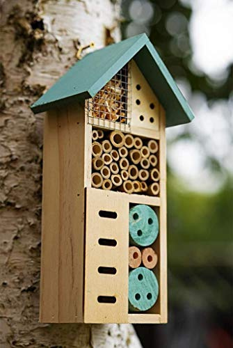 ALAYSTAR Premium Wooden Garden Insect Hotel Nest Shelter for Bees, Ants, Lady Beetles and More
