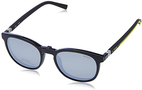 STING SSJ707, Occhiali Unisex - Bambini, TOTAL SHINY BLACK, 48