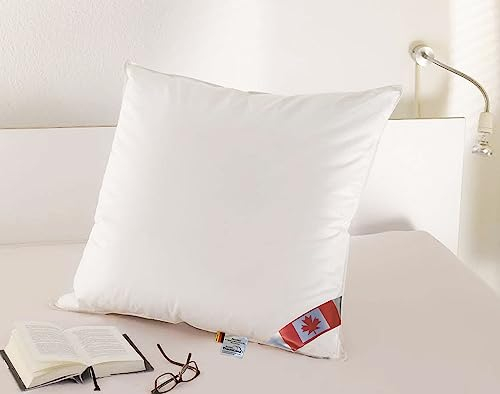Bach's Betten Welt Daunenkissen 5 Sterne Hotel Kissen 80x80 cm Canada 85% Federn 15% Daunen, DownPass