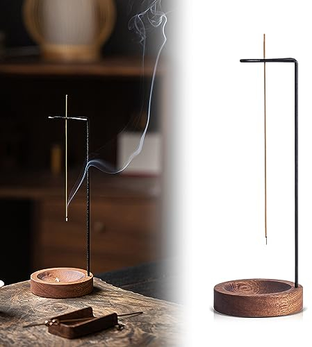 Nizirioo Supporto per bastoncini di incenso in legno: recipiente per incenso in legno, per zen, yoga, meditazione, ufficio, casa