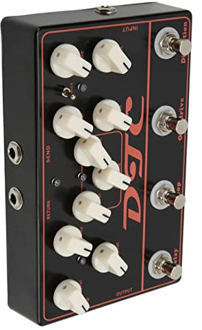 Synthesizer Gitarr Pedal Distortion Overdrive Loop Delay Pedal Synthesizer Gitarr Pedal 4 i 1 Effekt Gitarr Multi Effects DC 9V Elektrisk Distorsion