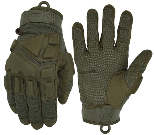Seibertron Patentiert S.O.L.A.G 2.0 Touchscreen Taktische Sports handschuh Wasserdicht Schlaghandschuhe Airsoft Jagd Wandern Reiten Radfahren Motorrad Klettern Vollfinger Gloves Army Green S