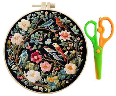 1 Set Of Bird Embroidery Bag, 1 Piece Of Handmade Scissors, Modern Minimalist Sewing Kit, Cartoon Animal Modeling Bag, Handmade Accessories, Art Paper-Cutting Tools.