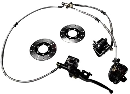 AsrMyjcx 1 Kart Freno Cilindro Maestro Pinza Doppia Disco Montaggio Rapido Metallo Robusto Adatto a ATV UTV Veicoli 4 Ruote Riparazione