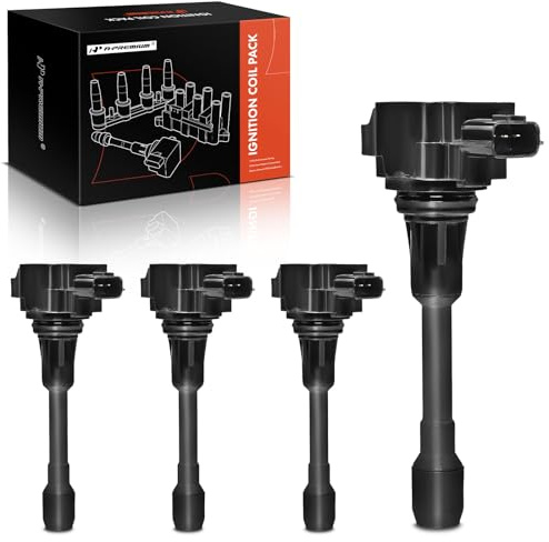 A-Premium Engine Ignition Coil Packs Compatible with Nissan Altima Rogue Sentra Tiida Versa X-Trail FX50 M56 4-PC Set