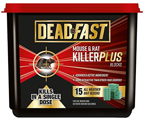 Deadfast Mouse and Rat Killer Plus Poison, 15 Block - Green