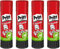 Pritt Klebestift 22g (4er-Pack), sicherer und kinderfreundlicher Kleber für Kunst und Bastelarbeiten, starker Klebstoff für Schule & Bürobedarf
