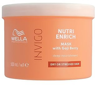 Wella Professionals Invigo Nutri Enrich Masque Cheveux Nourrissant Anti-frisottis - Pour Cheveux Secs et Abîmés - Acide Oléique, Baies de Goji (500ml)