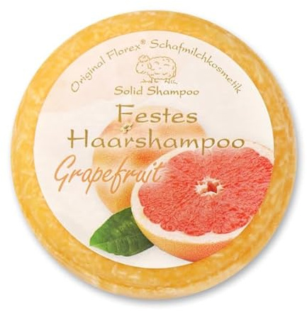 Florex Schafmilch Festes Haarshampoo Grapefruit Naturprodukte 58g Florex Haarwaschseife festes Shampoo tägliche Haarwäsche