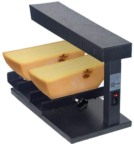 Hydravex Fundidor de Queso Comercial, fundidor de Queso eléctrico para raclette, Parrilla para raclette de Calentamiento rápido, máquina para fundir raclette, Calentador de Queso de 650 W, 2 Piezas
