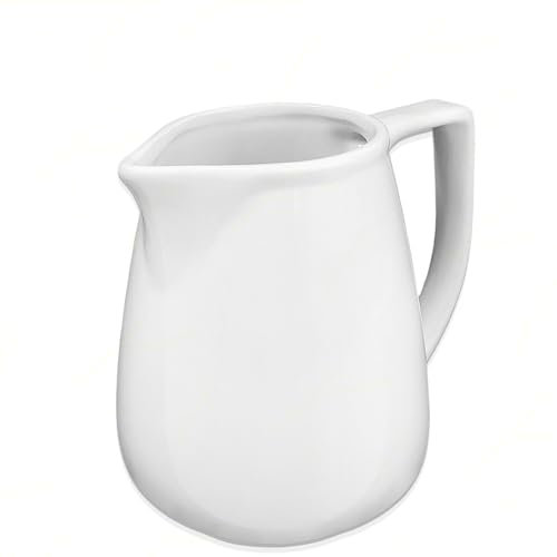 Lechera de porcelana blanca, tamaños surtidos para desayuno, bar, restaurante, hotel (1, blanca, 60 ml)