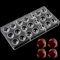 QGGTQG Molde de chocolate transparente con agujero para chocolate, de policarbonato, con 21 agujeros, reutilizables, para hacer chocolate, cubitos de hielo, dulces