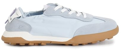 CAFèNOIR - Sneakers Donna in Nylon e Pelle Scamosciata con Strass, Scarpe Sportive Allacciate e Flessibili con Suola Morbida, Soletto in Pelle e Logo Posteriore