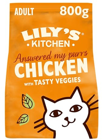 Lily's Kitchen Prodotto con ingredienti naturali Cibo secco per cani adulti Cibo per gatti Pollo al forno con verdure Ricetta senza cereali 4 x 800 g