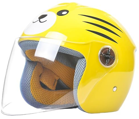 Barnmotorcykelhjälm, Barnhjälm För Alla Väder, Scooterhjälm För Skateboard För Pojkar Och Flickor, ECE-Godkänd D,(46-52CM)