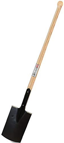 Idealspaten 26010283 Bauspaten Pionier Gärtner mit Eschen-Knopfstiel 100x28 cm, schwarz, 40 x 25 x 15 cm
