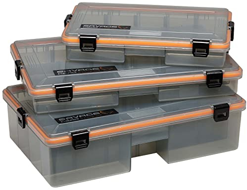 Savage Gear wasserdichte Köderbox WP Lurebox Smoke 35,5x23x9,2cm