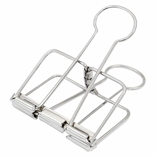 Extra stora pärmklämmor 5 cm, stora pappersklämmor silver för kontor skolmaterial (15 st)